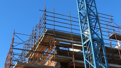 Lavori in corso nel cantiere edile