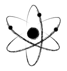 Atom rysunek szkic  - obrazy, fototapety, plakaty