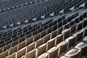 seats in an empty stadium