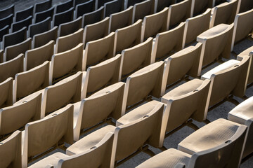seats in an empty stadium