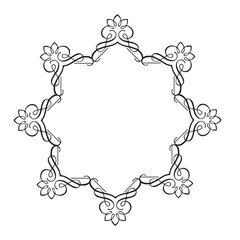 Frame, in the style of an ornament, Vector illustration eps 10, Art.	