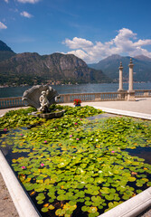 Panoramic view of lake Como in Italy, a popular turist destination