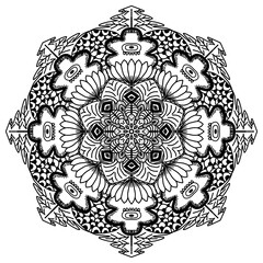 Mandala. Round Ornament Pattern. Decorative elements and Hand drawn