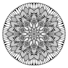 Mandala. Round Ornament Pattern. Decorative elements and Hand drawn