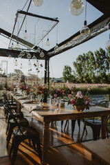 Beautiful wedding table decoration & wedding table setting