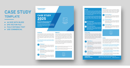 Business case study template. Double Side Flyer Template