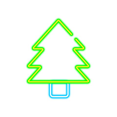 Multicolored Christmas tree icon. Vector design illustration - 550894457