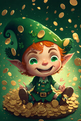 St Patrick's day cute Gnome