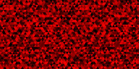 Seamless triangle pattern. Red colors. Abstract geometric wallpaper of the surface. Tile background. Print for polygraphy, posters, t-shirts and textiles. Beautiful mosaic texture. Wrapping paper