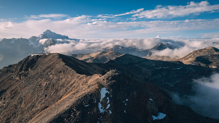 The Mountains Chacaltaya  and Huayna Potosi in Bolivia