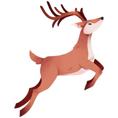 antler deer jump