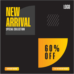 Blue color Product social media post banner template or shoes social media banner design template