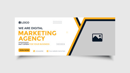 Abstract shape and fecebook banner template