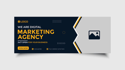 Digital marketing facebook cover and social media post