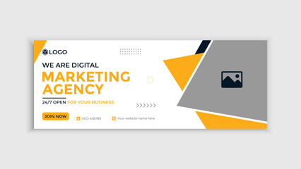 Digital marketing facebook cover template