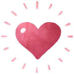 Shining Heart Watercolor