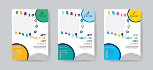New creative flyer template design print ready.
