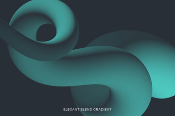 Elegant curly gradient background vector.