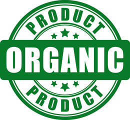 Organic product vector label