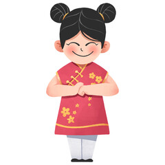 Chinese new year girl