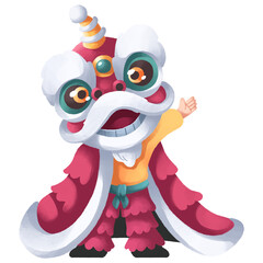 Chinese new year lion dance