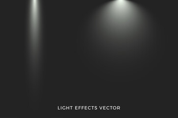 Light effects vector illustration on black concept.
