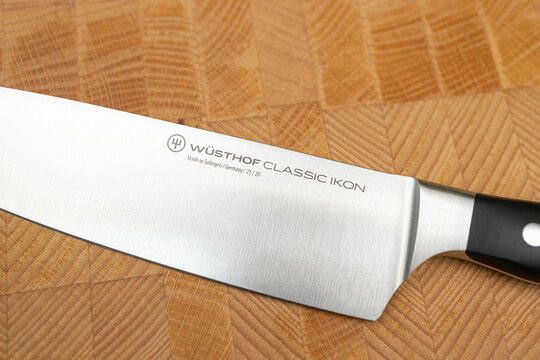 Belgrade 25.11.2022. - Wusthof Classic Ikon Big Cooking Knife isolated above white background