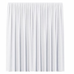 Obraz premium curtain isolated on white background, interior furniture, 3D illustration, cg render