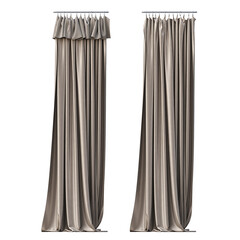 curtain isolated on a transparent background, interior furniture, 3D illustration, cg render