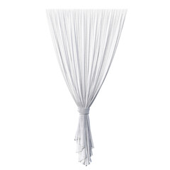 curtain isolated on a transparent background, interior furniture, 3D illustration, cg render