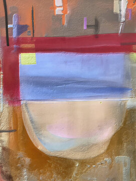 Creative painting in studio