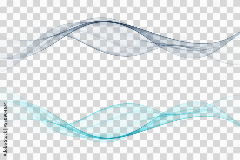 Poster collection of wavy shapes. transparent element. wave background. abstract wave flow.