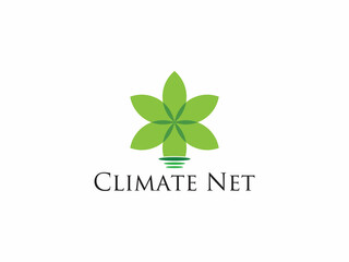 climate net logo vector image