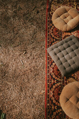 sofa with pillows