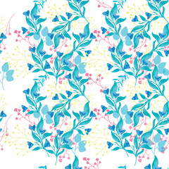 Fototapeta premium Modern big floral vector seamless pattern. Background isolated. Digital drawn illustration. Can be used as textile fabric or wallpaper, cards, invitations, decorative paper