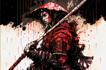 japanese samurai, abstract art, culture, tradition, warrior, battle