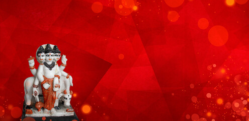 Image of Lord Dattatreya, a Hindu god Lord of Shree Gurudev Datta, Also known as Dattatrey, Datta Guru.