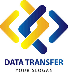 Web data transfer logo. data logo
