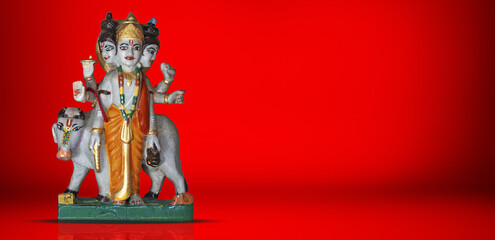 Image of Lord Dattatreya, a Hindu god Lord of Shree Gurudev Datta, Also known as Dattatrey, Datta Guru.