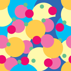 Polka dots colorful pattern background. Vector illustration.
