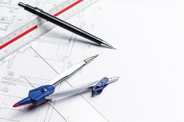 Architectural and Civil Engineering tools on clipboard.