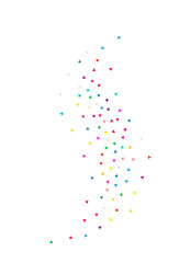 Happy Shapes Carnival Vector White Background.