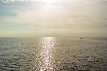 Obraz premium Sunset over the sea in Grado, Friuli Venezia Giulia - Italy