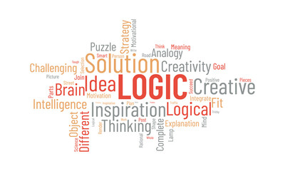 Logic word cloud background. Educational awareness Vector illustration design concept.