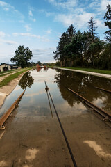 Fragment of the drive wheel in the Elblag Canal.