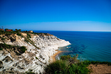 View of the coast of the region sea Sicily