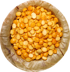 Chana Dal on a Sal Tree Leaf Plate.