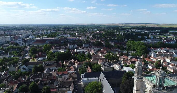Vue a&eacute;rienne Panorama de la ville de Troyes 