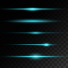 Set of Abstract Lens Flares .Glowing stars  Lights and Sparkles on Transparent Background. Transparent Light Effects for Your Design. Vector Illustration.