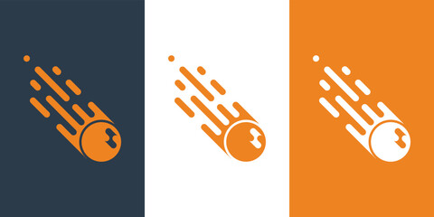 meteor logo vector template design © edge
